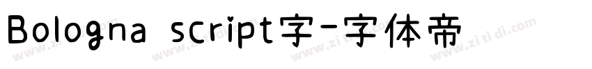 Bologna script字字体转换